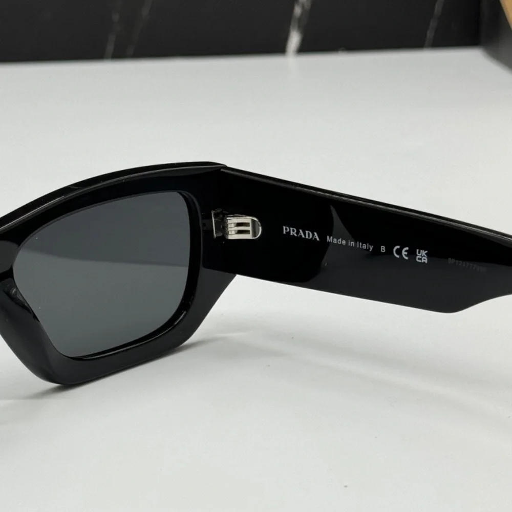 NEW PRADA SPRA01 16K08Z UNISEX SUNGLASSES PRA01S BLACK GEOMETRIC SPR A01 EYEWEAR - Picture 13 of 14